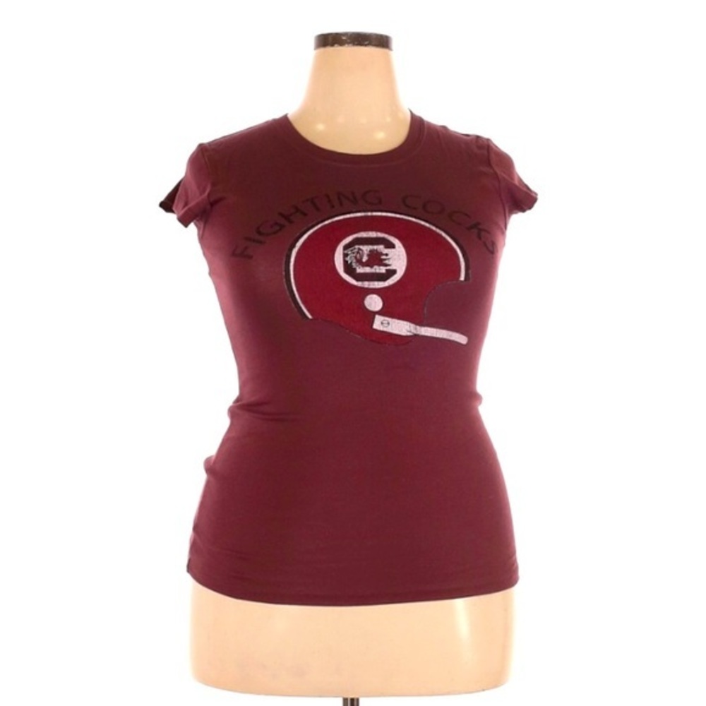 Retro Brand XL red sports theme graphic logo‎ short sleeve crew neck t shirt top